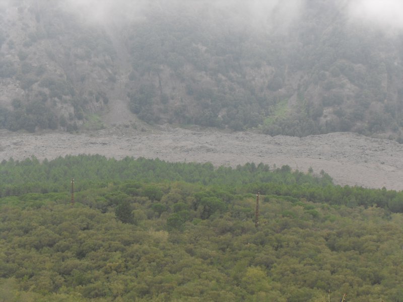A lava river halfway up Vesvius