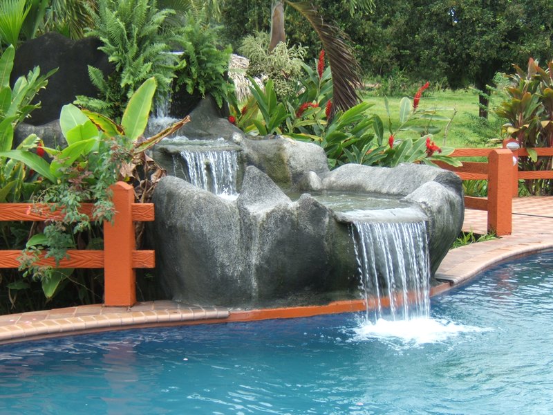 waterfall of pool