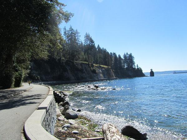 The view on Stanley Park bike trail