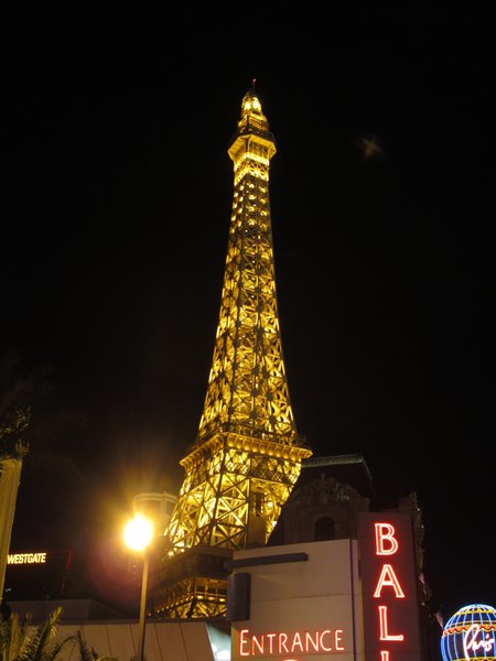 A replica Eiffel Tower in Little France