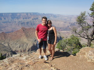 At the edge of the Grand Canyon... don't look down!