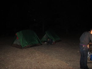 Our tents...  we were told not to have any food in our tents because of the bears... eeeeek!