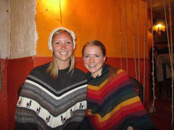 Friends of ours sporting their new Alpaca ponchos