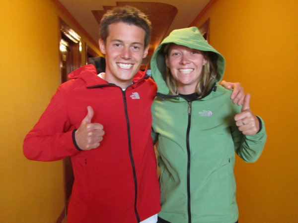 Kayla and I in our new ´North Face´ jackets