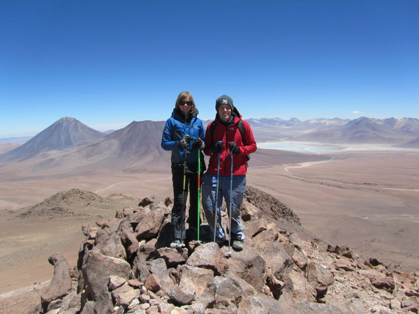 From the top of the Takora Volcano we could see Chile, Bolivia and Argentina