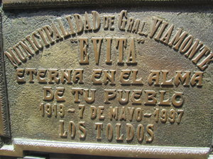 Evita plaque
