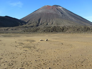 The imposing Red Crater surrounded by desert