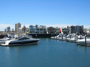 The beautiful harbour in Glenelg