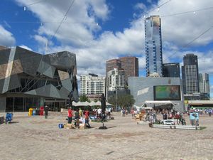 Federation Square in the centre of Melbourne