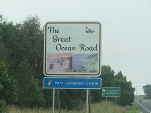 Just about to drive the famous Great Ocean Road