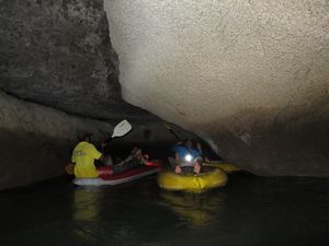 Kayaking in the caves
