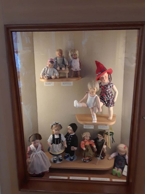 Some of the Kathe Kruse dolls on display