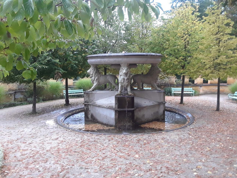 Lion Fountain in Hohenschwangau garden