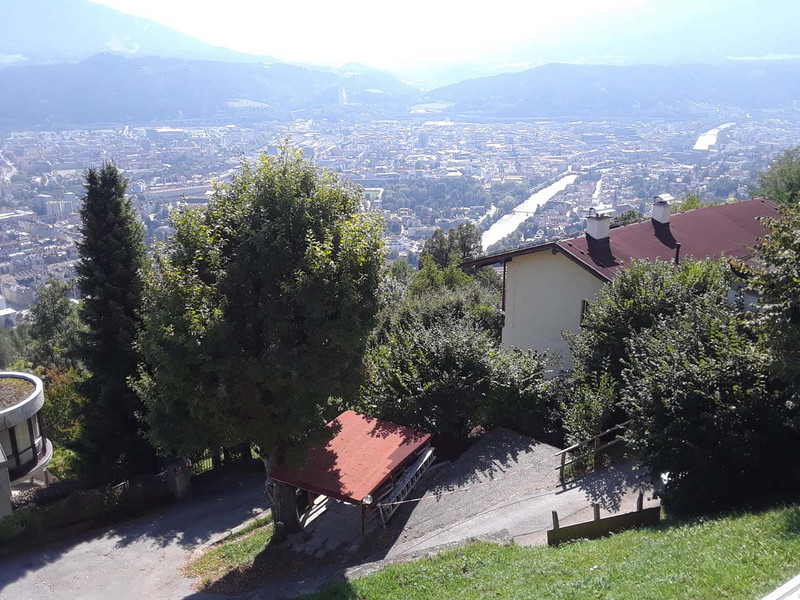 View of Innsbruck from above Hungerburg