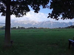 View in the morning from Liechtenstein hostel