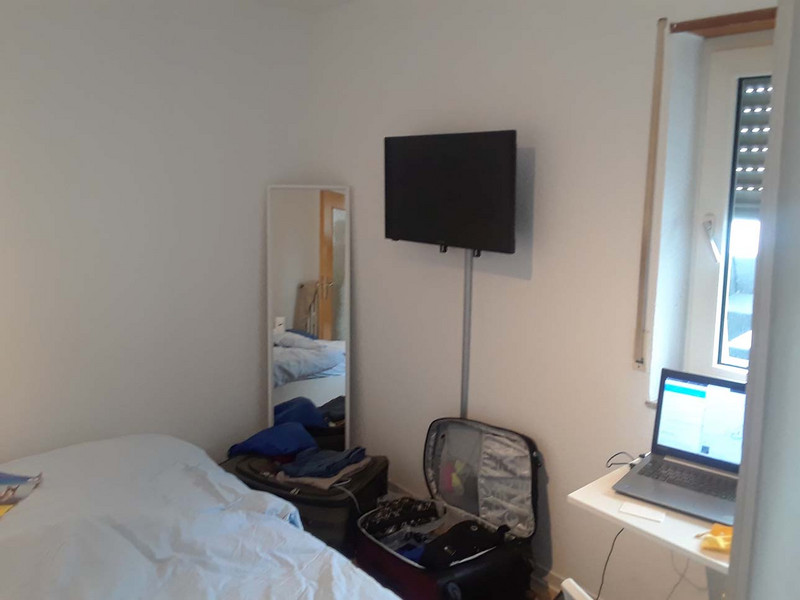 AirBnB bedroom with TV