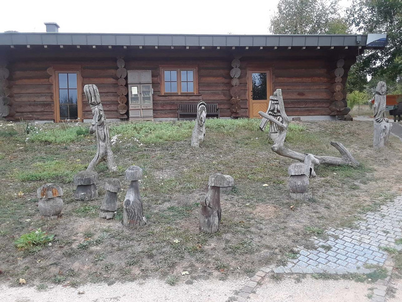 Cool wooden figures in Dinopark