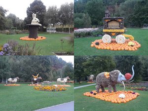 Just 4 of the statues made of gourds