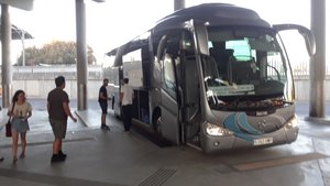 Leaving Seville, on the right bus