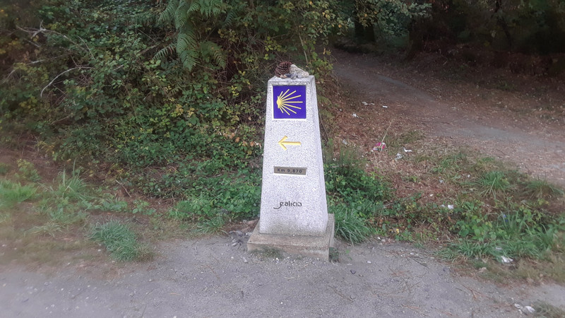 My first Camino marker, under 10kms!