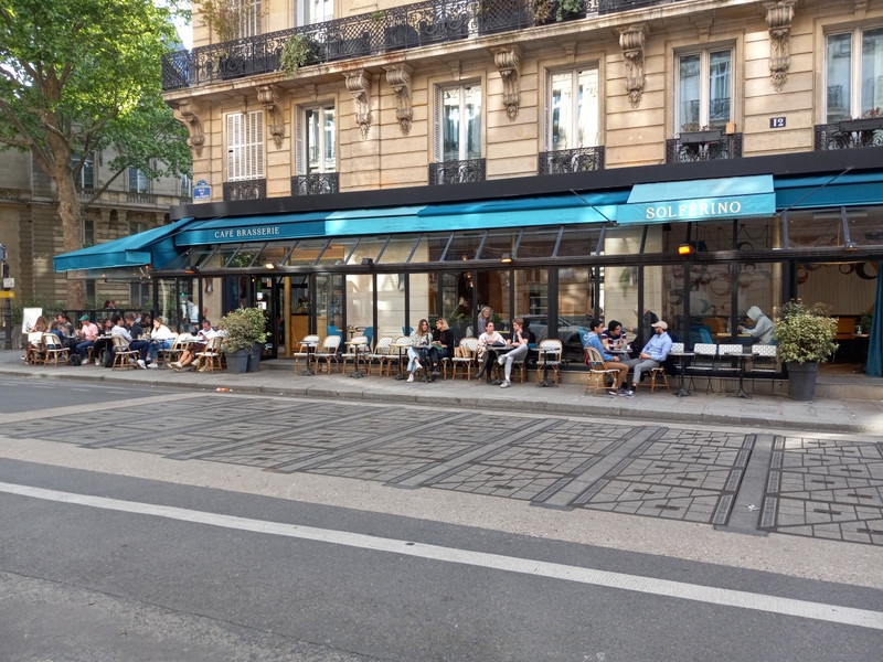 The Cafe Brasserie Solferino for dinner