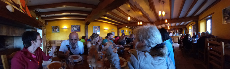 Panoramic view of our dinner