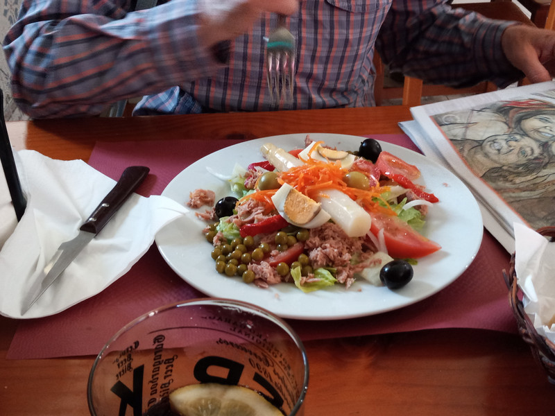 Manoli's salad at the Cantina