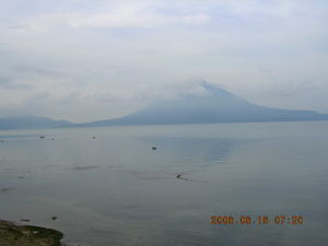 Lake Atitlan soon after dawn.