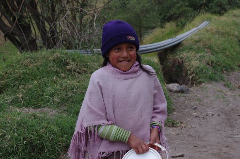 A cute little Andean girl named Jessica
