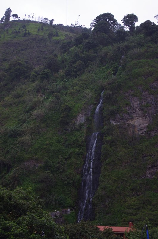 The neat waterfall from our hostal terrace