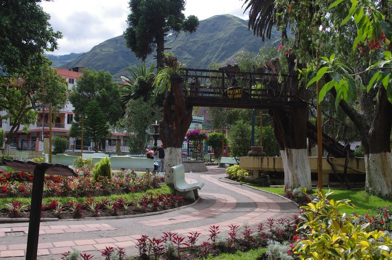 A beautiful plaza in Banos