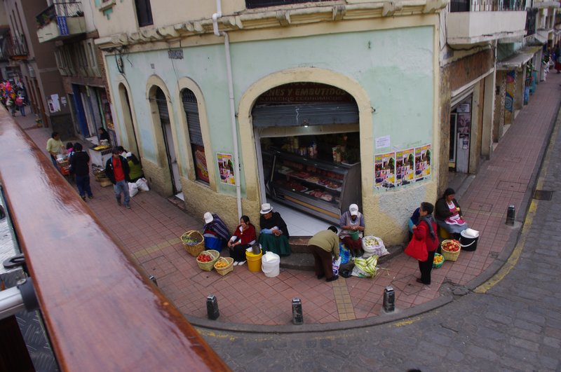 Ecuadorian women selling their wares