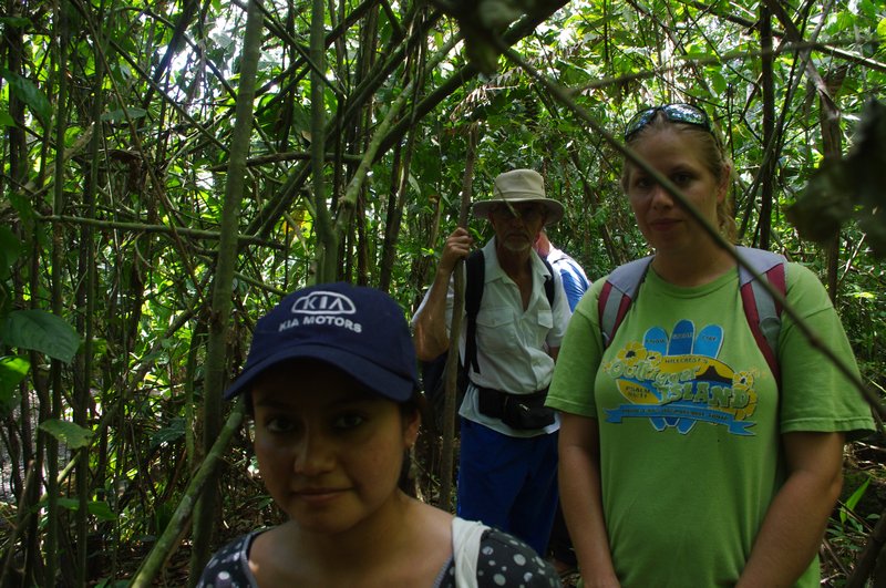 Our group trekking the jungle