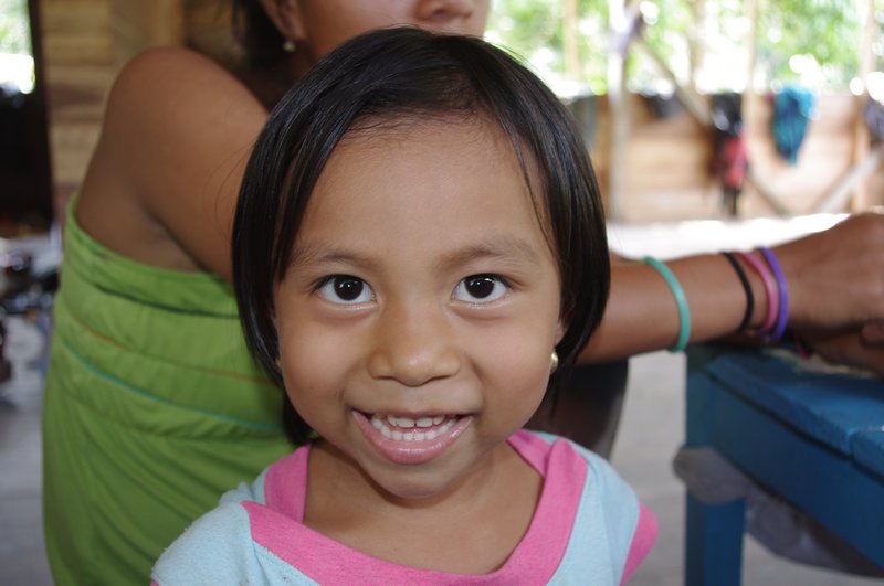 A cute little Ecuadorian girl