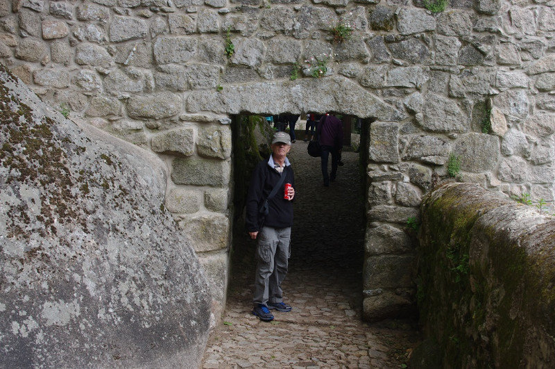 J.C. at castle entrance path