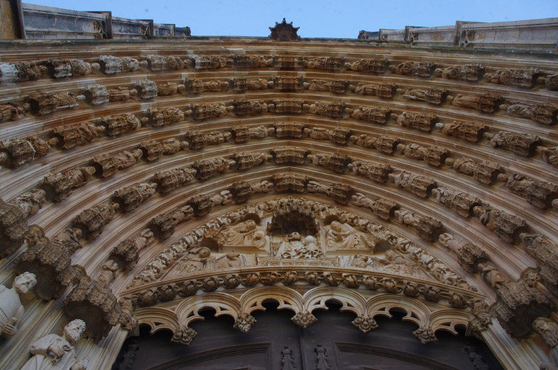LOOKING UP FROM THE CATHEDRAL ENTRANCE