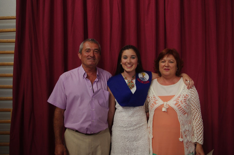 Proud Ana Belen and parents