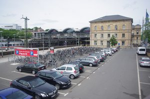 Bikes at the Mainz train station