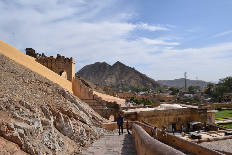 Climbing to Amber Fort