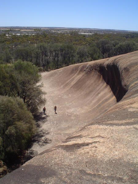 wave rock from above