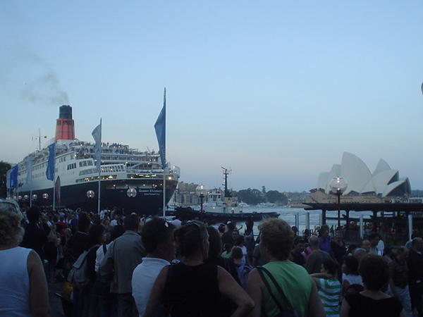 Queen Mary in Sydney Harbour