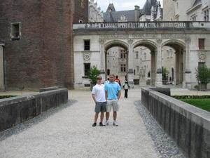 Mat and Mike in Front of the Chateau de Pau