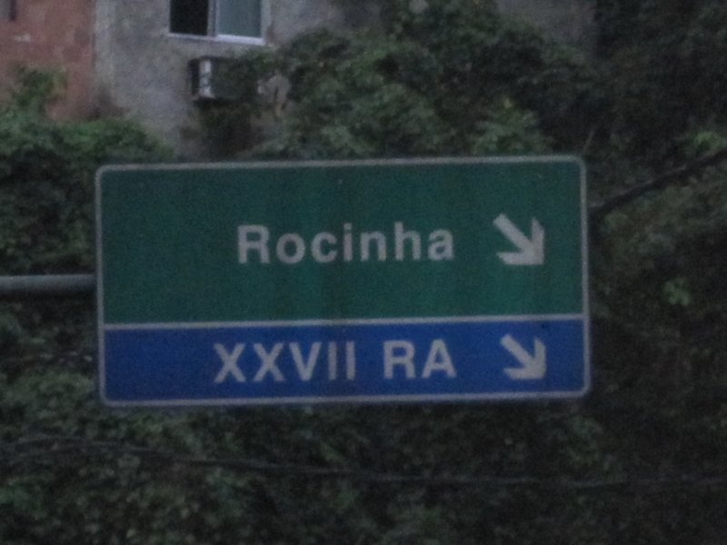 The Favela road sign