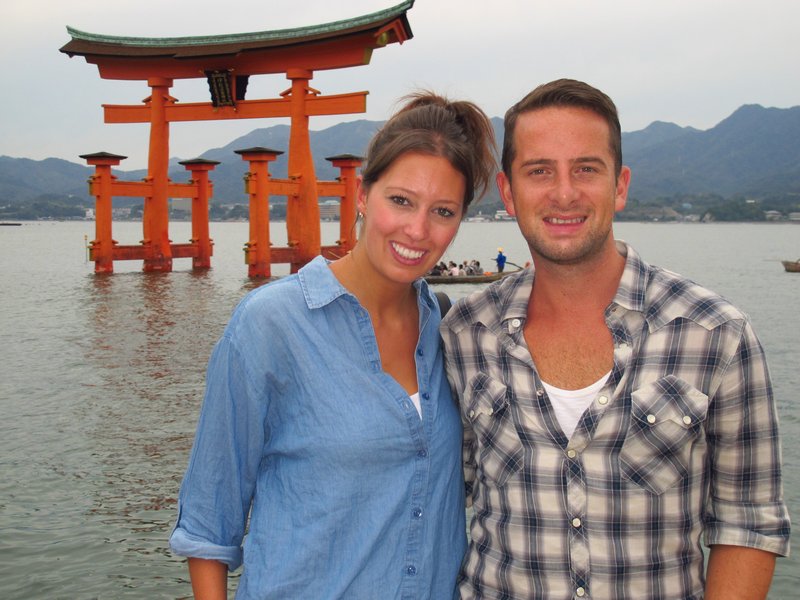 Us by the floating Torii Gate