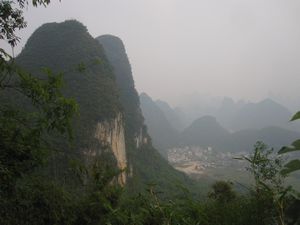 Great views over Yangshuo from Moon Hill