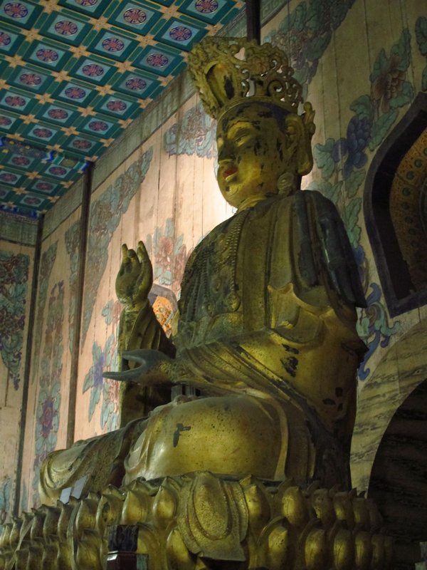 Gold Buddha inside temple