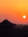 Amazing sunset over Pingyao