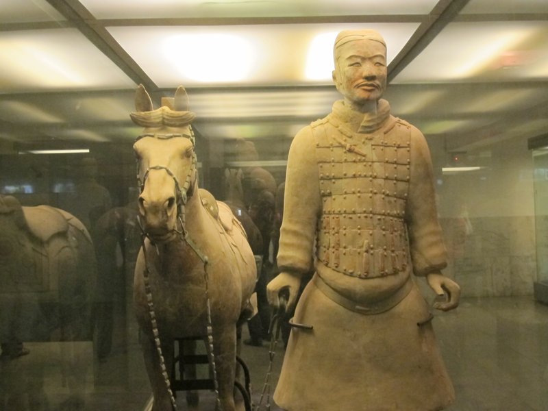 A rescued Terracotta Warrior and its Cavalry