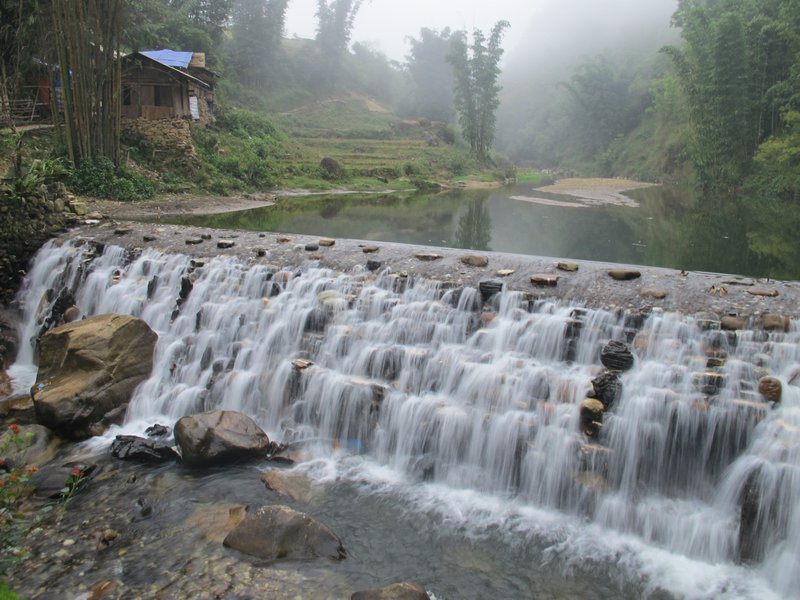 Pretty waterfall in Cat Cat