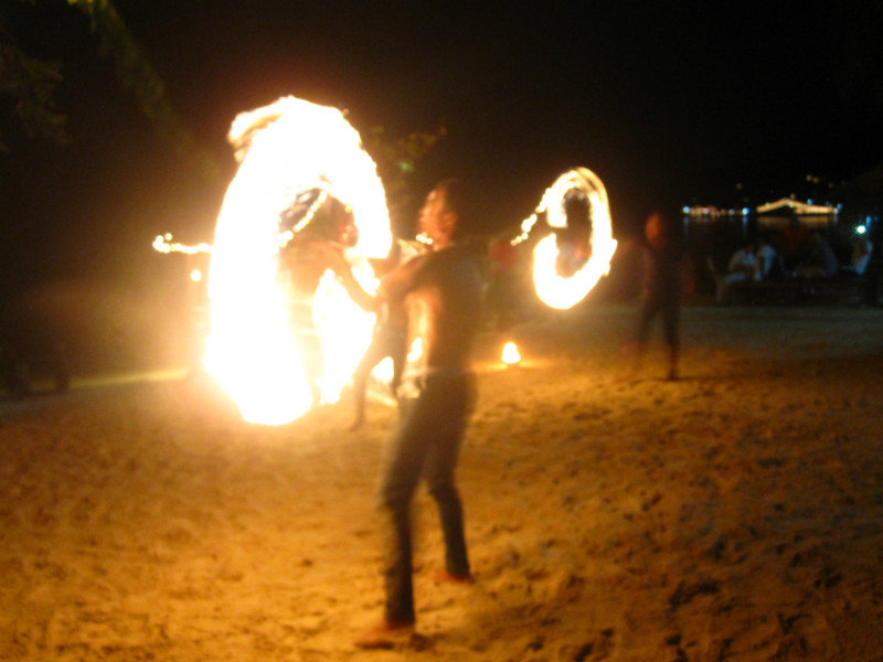 Fire show at Haad Yao Beach Party